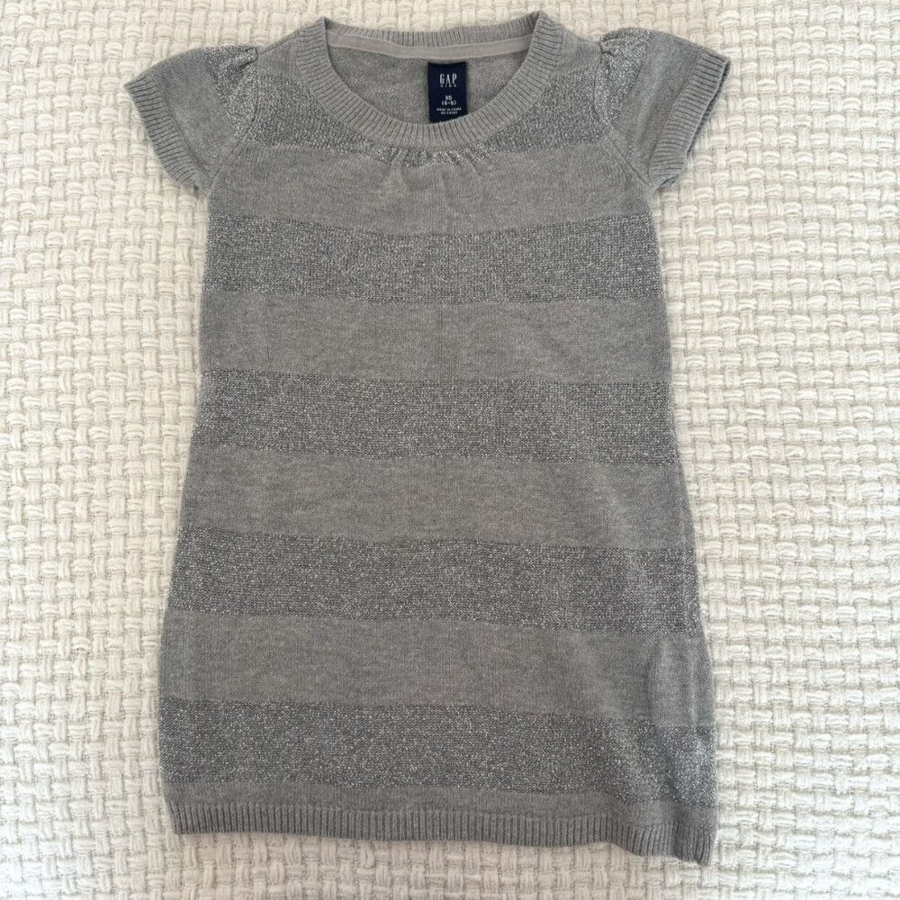 Gap Grey And Silver Knit Dress